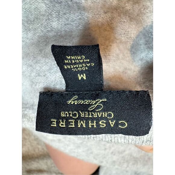 Charter Club Cashmere Cold-Shoulder Sweater, Women's Medium - Picture 6 of 6